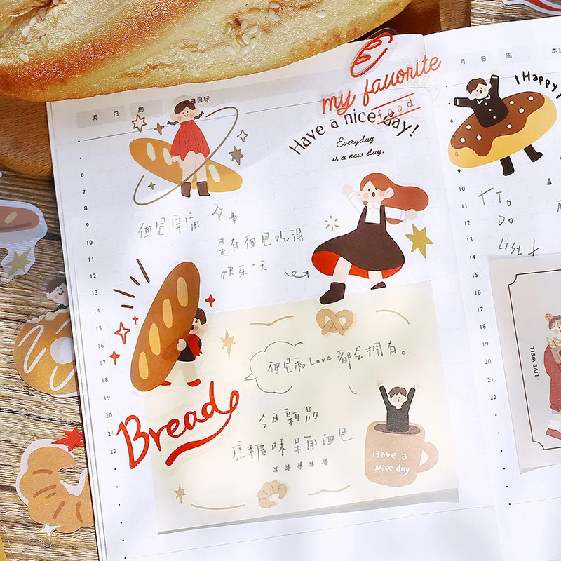 Stationery PVC Stickers Creative Cute Ins Wind Hand Account Material Stickers Planner Stickers