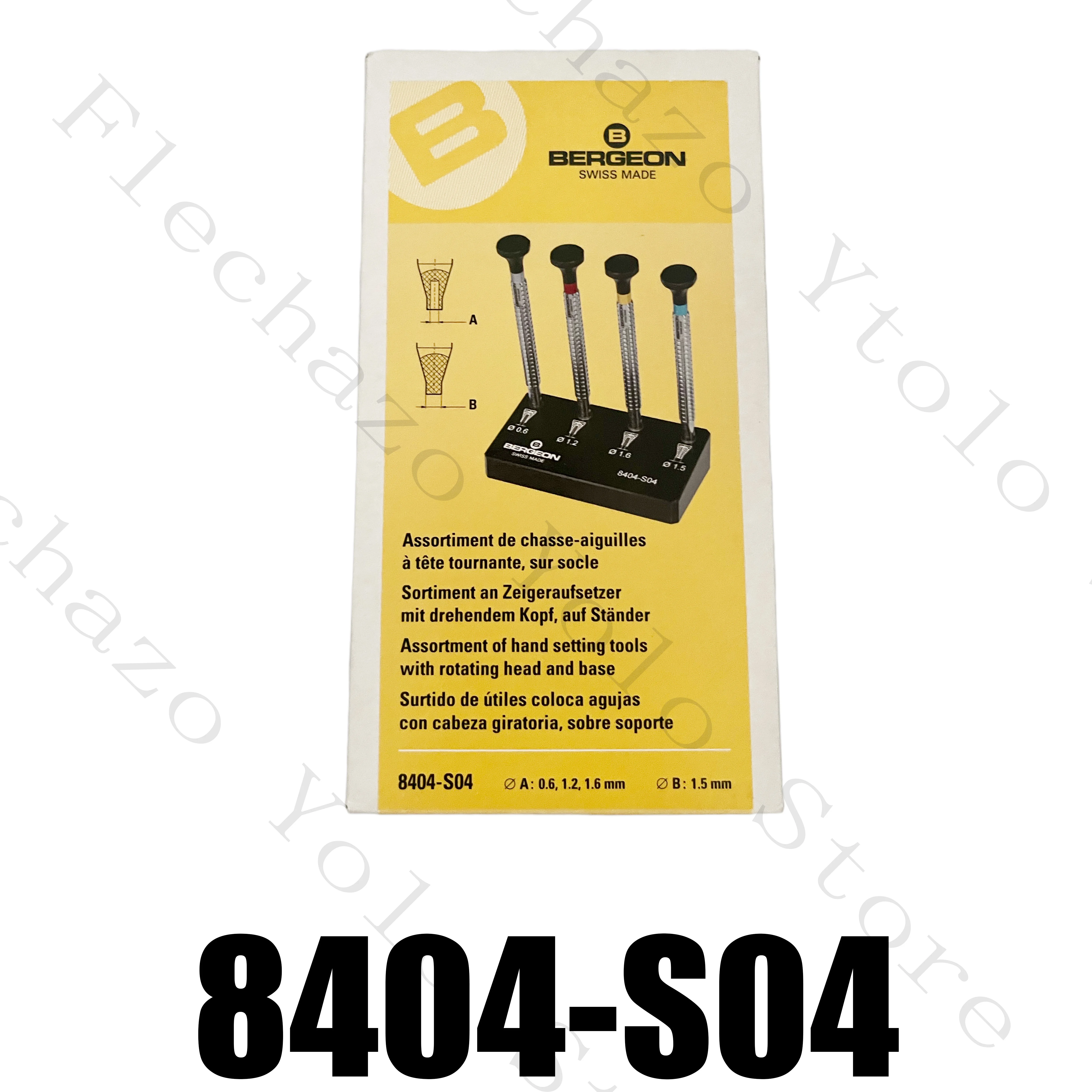 Watch Hand Mount Tools (Set of 4) on Holder 8404-S04 for Watchmaker