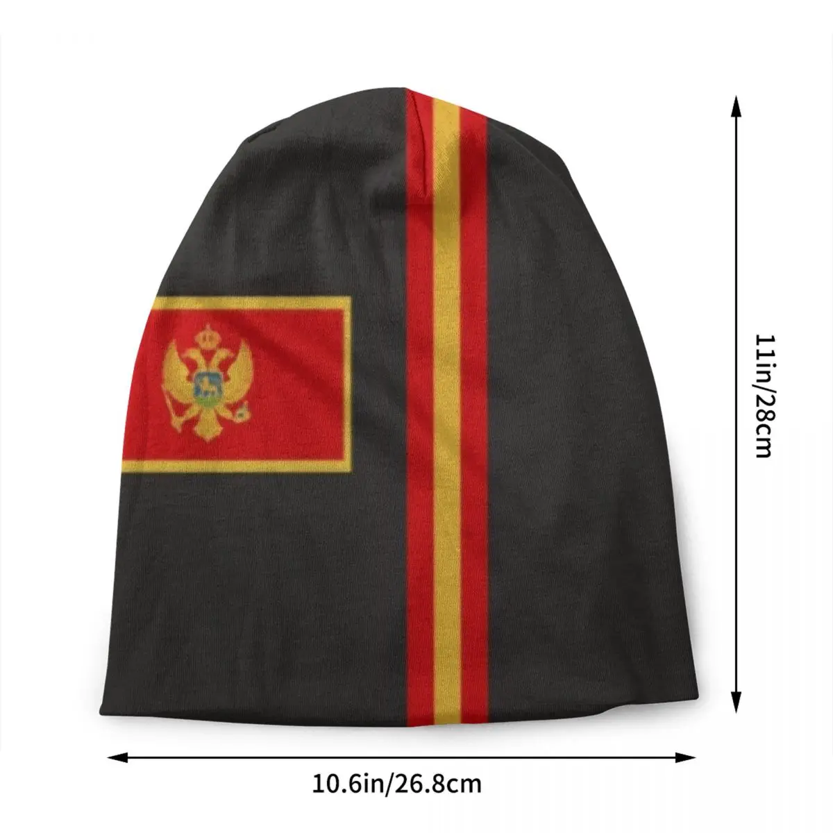 Custom Flag Of Montenegro Beanie Cap Unisex Winter Warm Bonnet Homme Knitted Hats Fashion Outdoor Skullies Beanies Caps For