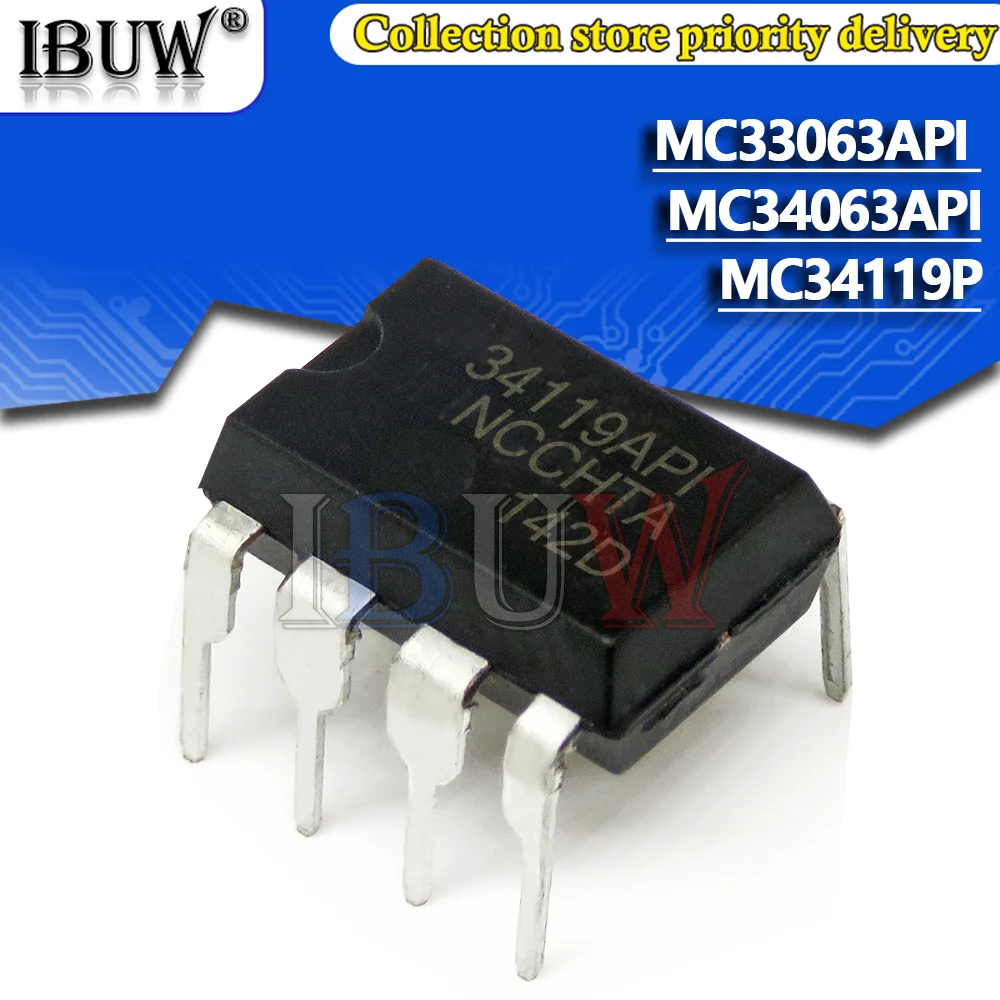10Pcs MC33063API MC34063API MC34119P MC33063 MC34063 MC34119 33063API 34063API 34119P