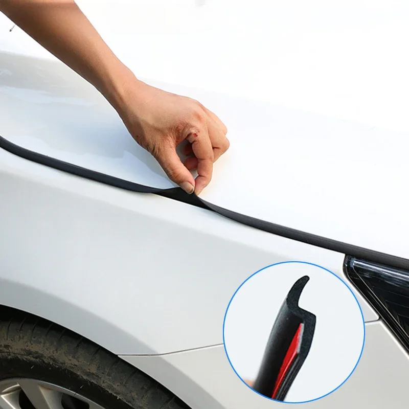 Universal Car Hood Sealing Strip Auto Rubber Seal Strip for Engine Cover Waterproof Anti-Noise Dustproof Trim Sealant
