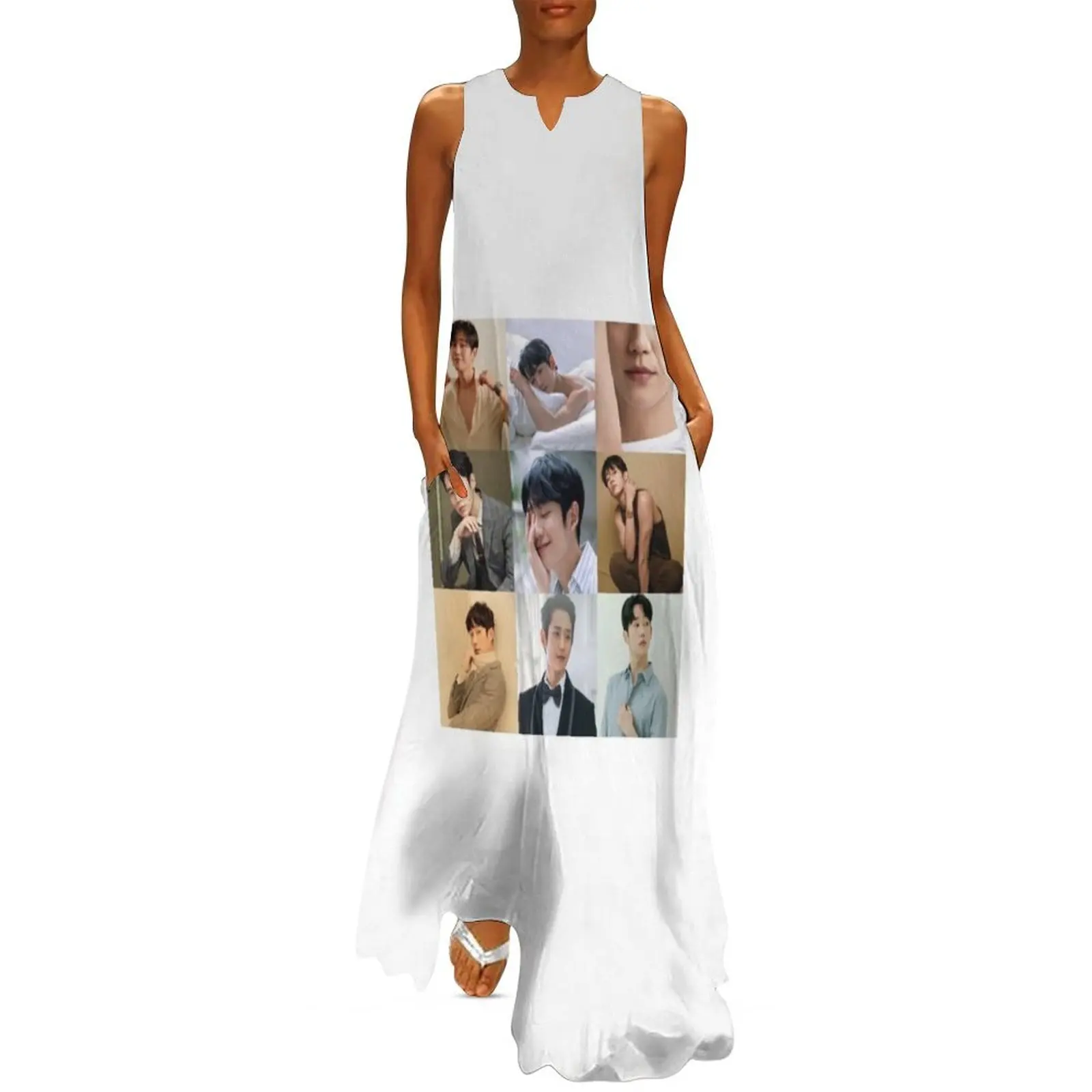 Jung Hae In Collage Aries Zodiac Long Dress Women