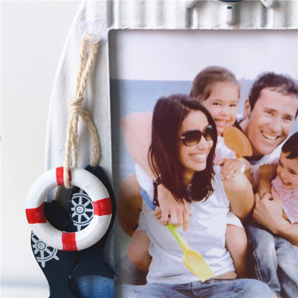 

Modern 5 Inch Wooden Photo Frame Office Nautical Room Decor Boat Swinging naments Style