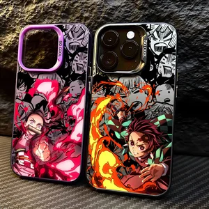 Casing Ponsel Anime D-Demon Slayers Tanjiro untuk iPhone 16e 16 15 14 13 12 11 Mini Pro Max X XR XSMAX 8 7 Plus Penutup Belakang Matte 10 casing ponsel pembunuh iblis penjualan terbaik iphone - №