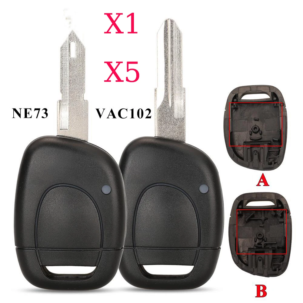 

Jingyuqin X1 X5 Чехол с дистанционным управлением без лезвия для RENAULT Twingo Clio Kangoo 2005 Master 1-кнопочный брелок для бесключевого доступа