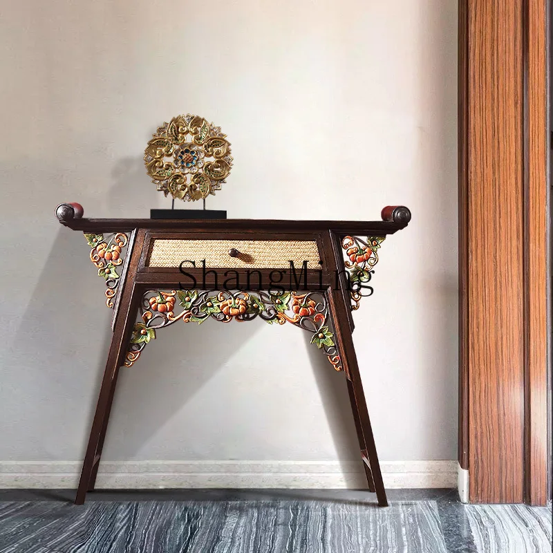 

CL Solid Wood Offering Table Shentai Shrine Hall Buddha Table Tiao Case Incense Case Household Furniture