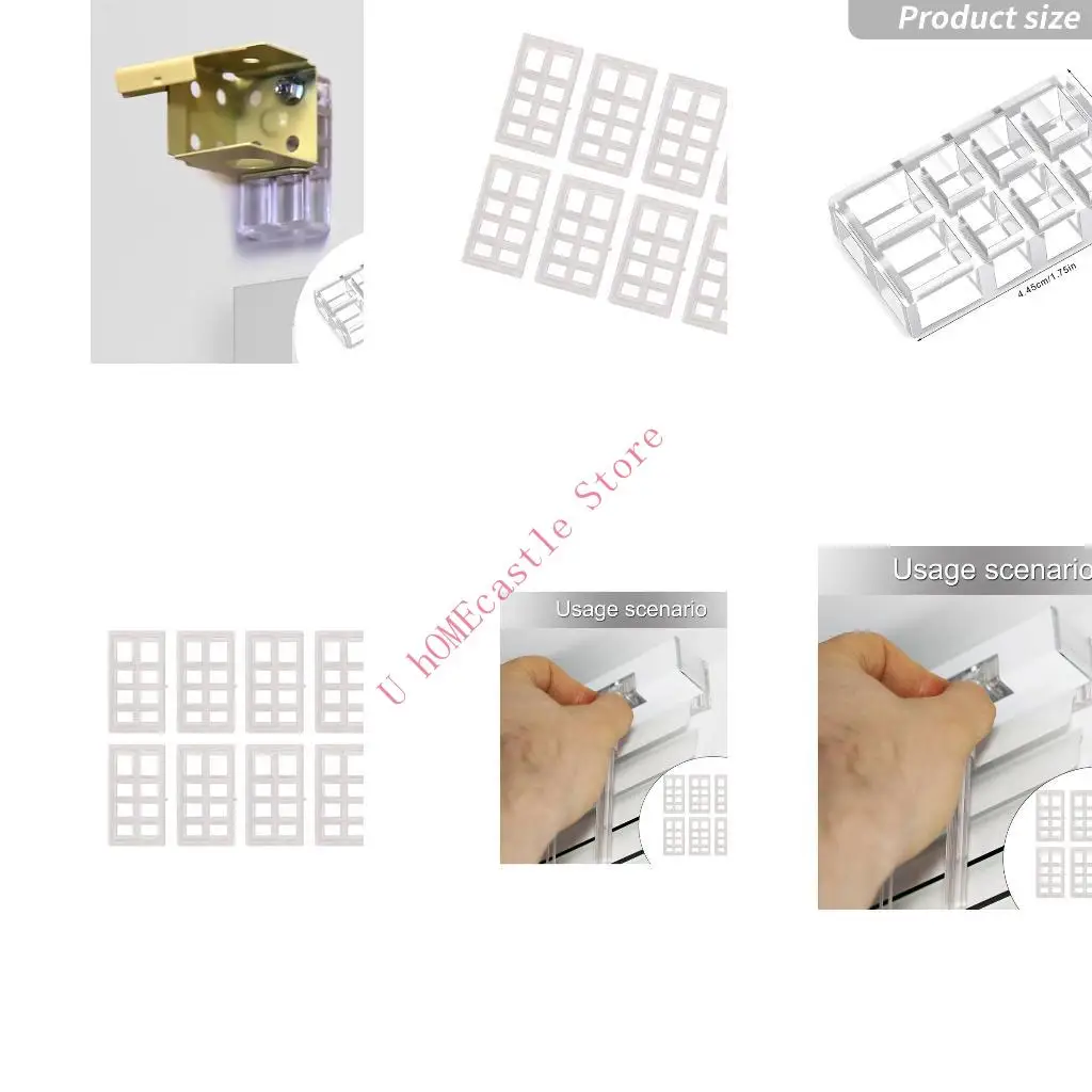 63HF 8Pcs Clear Window Blind Spacers Plastic Mounting Brackets For Improved Curtain Support And Easy Installation
