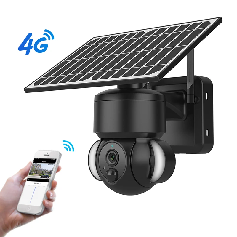 Wifi outdoor security surveillance ip camera  energy alert battery power 4g cctv solar camera with sim card camera