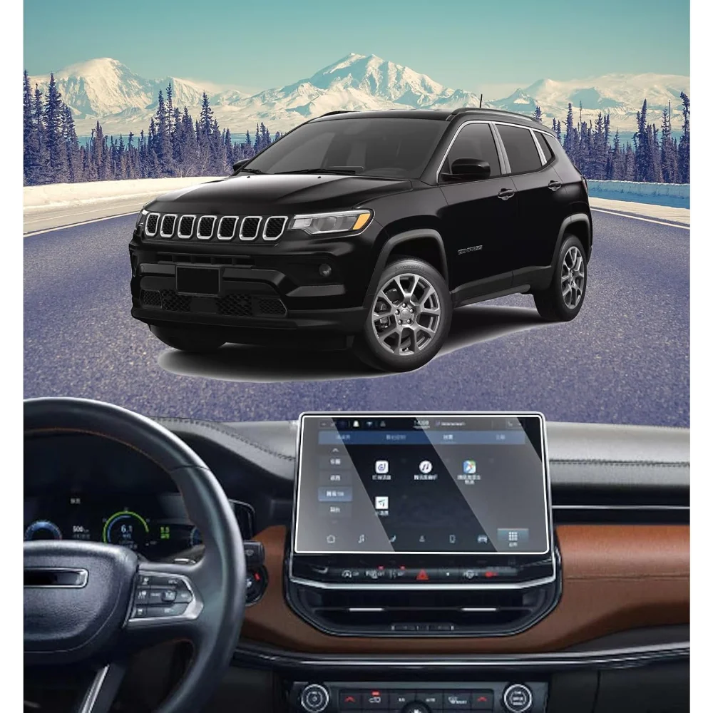 For Jeep Compass 2022-2025 Tempered Glass Protective Film GPS Navigation Display Screen Protector Car Interior Accessories