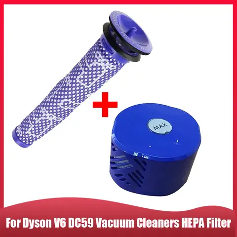 For Dyson V6 DC59 Vacuum Cleaners HEPA Filter, Pre-Filter and Post- Filter Replacement Parts，DY-96674101 & DY-96566101