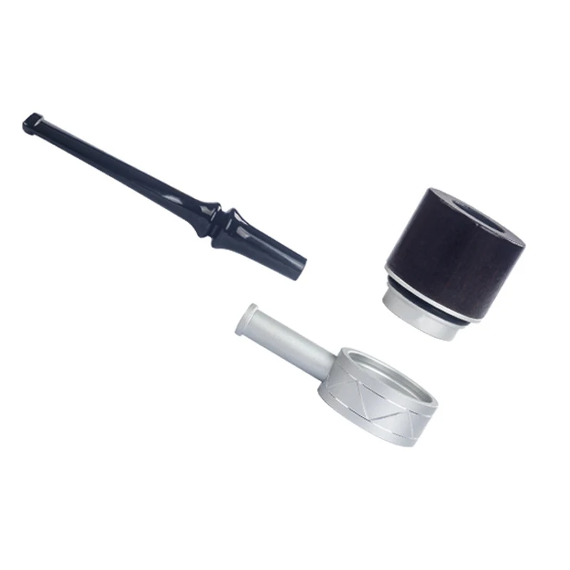 Rosewood & Metal Pipe with Removable and Washable, Portable Personalized Tobacco Solid Wood and Metal Combined Smoking Accessory view 5