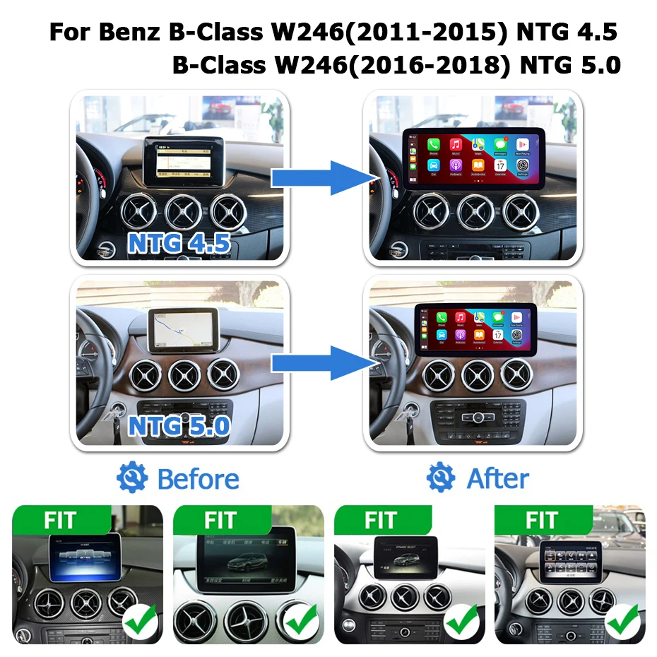 Car Radio Wireless Carplay Android Auto 12.5