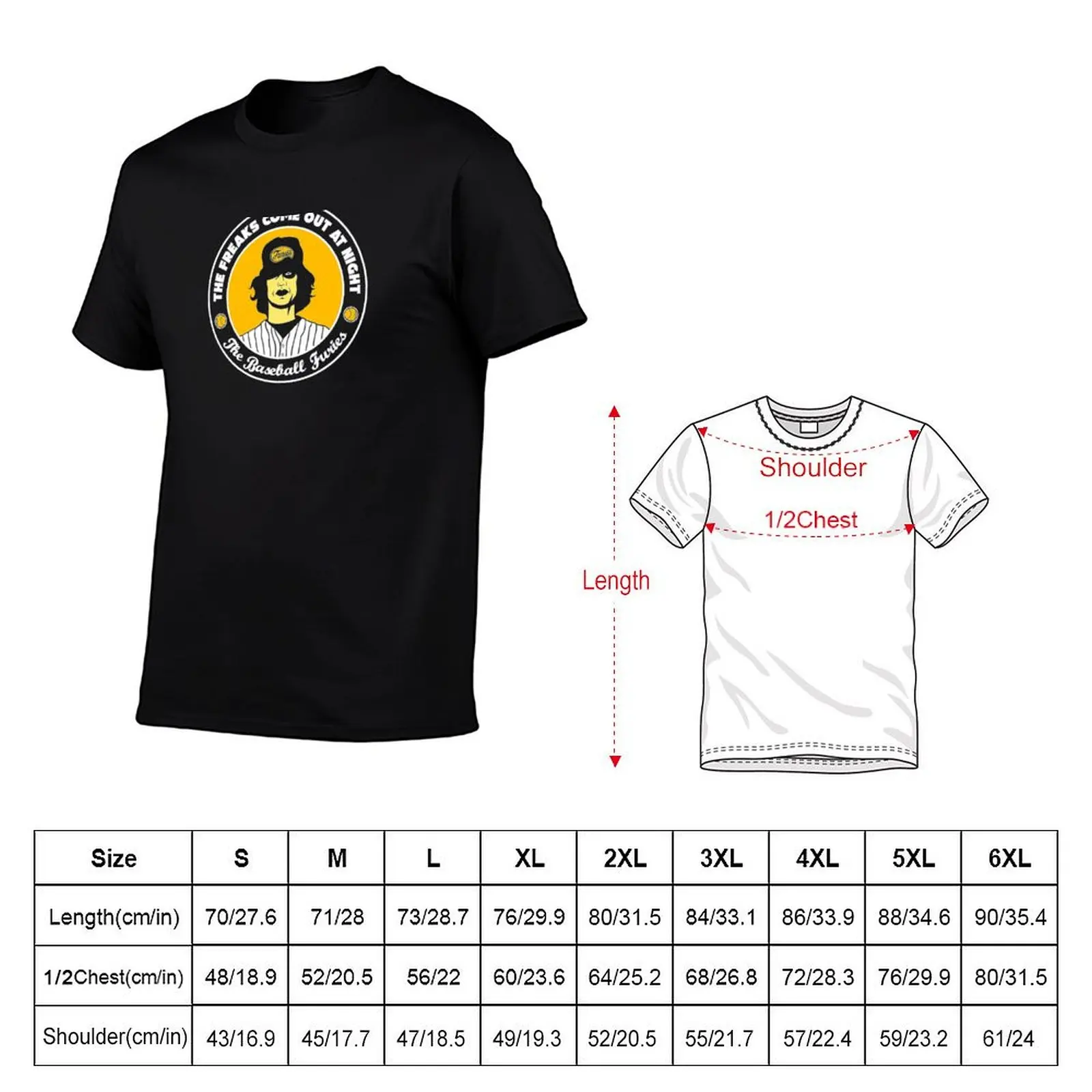 Baseball Furies T-Shirt Minimalist Plain Crew Neck T-Shirt