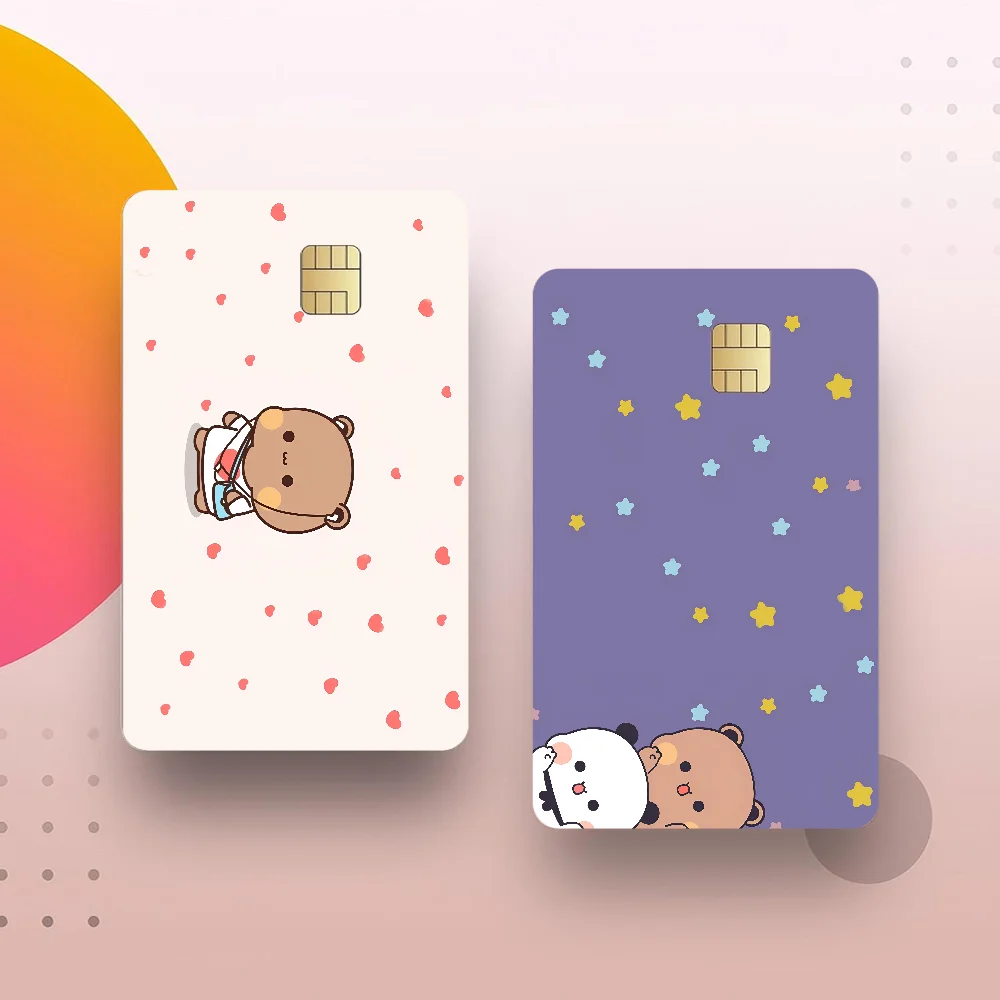 Bubu Dudu BearAnmie Sticker Film Skin Cover For Credit Card Debit Bank Card Front