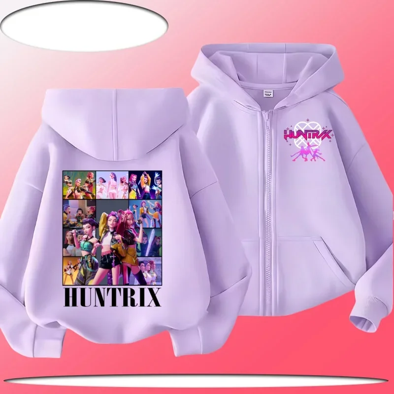 مجموعة شتاء وربيع 2025 الجديدة - سويت شيرت بقلنسوة بلون موحد - الفتيات الساحرات - فضفاض ومريح