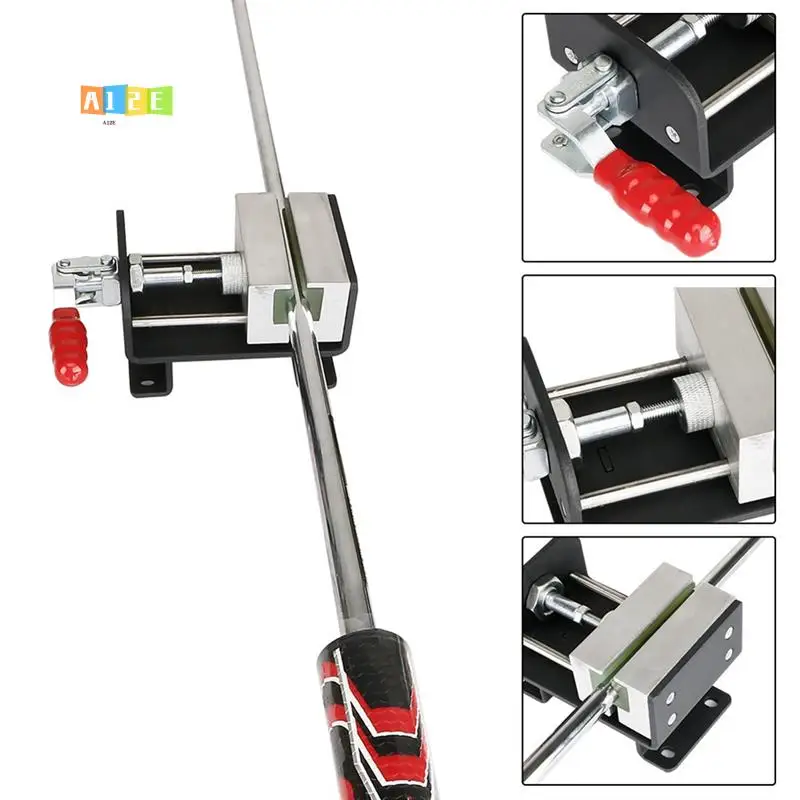 

A12E-Golf Club Grip Replacement Clamp GOLF Hand Cranked Retainer Tool Clamp Removal Vise Tool Club Shaft Retainer Clamp