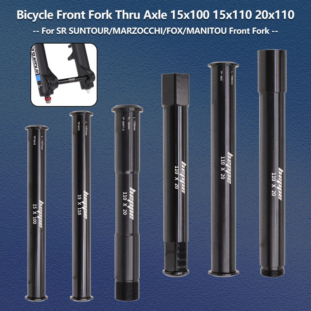 HEPPE Fahrrad Steckachse Vorderradgabel Steckachse 15x100/110 20x110 für SR SUNTOUR/FOX/MARZOCCHI/MANITOU Vorderradgabel Fahrrad Radnabenachse – Detail 7