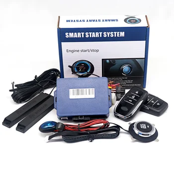 Car alarm with auto start one button auto start stop keyless entry system smart key remote start kit automotive accessories