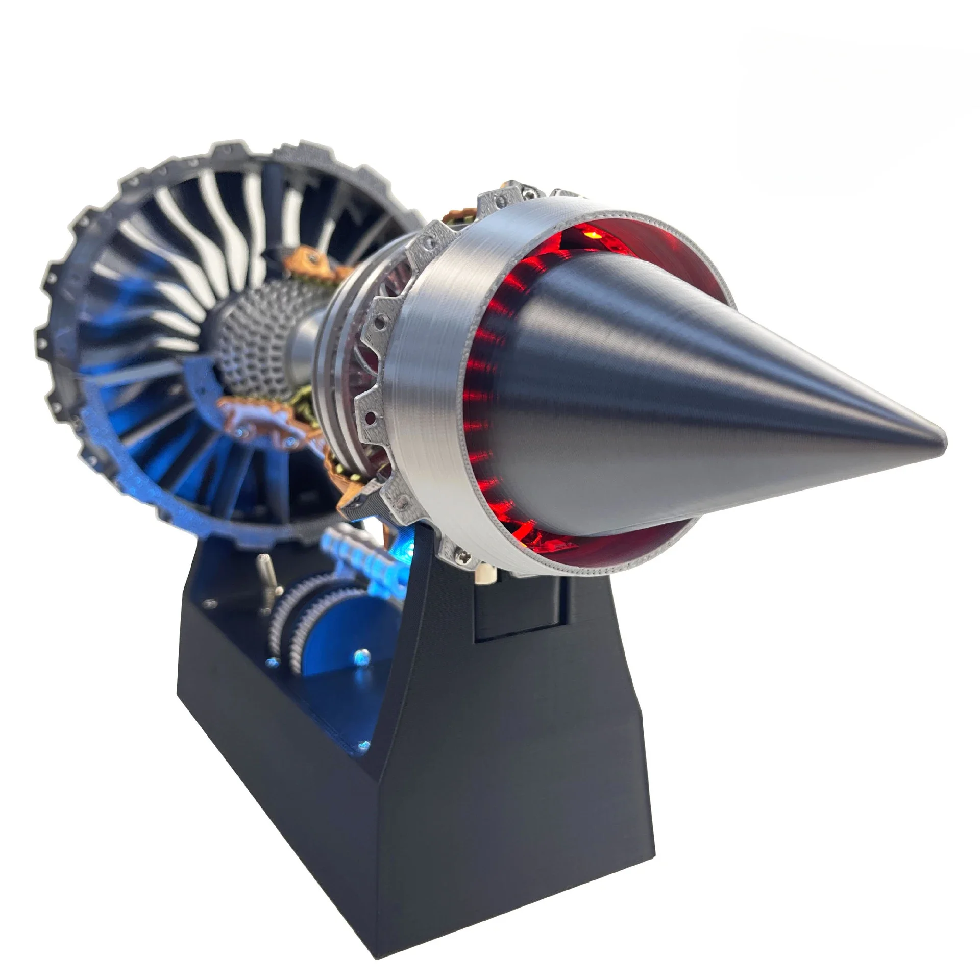 D3 Printing Tr-900 Simulation Aero Engine Model Luminous Turbine Engine Launchable Assembling Ornament Toy