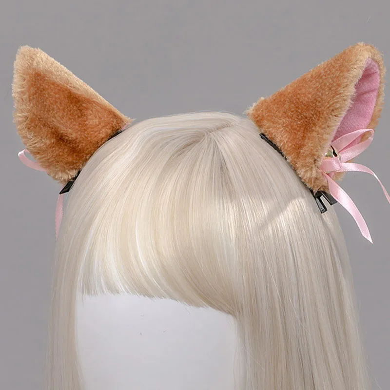 Japanese Cute Cat Lolita Rib Headwear Lolita Rib Clip Cat Ear Hairpin A Pair Of Ear Fashion Cosplay Accessories