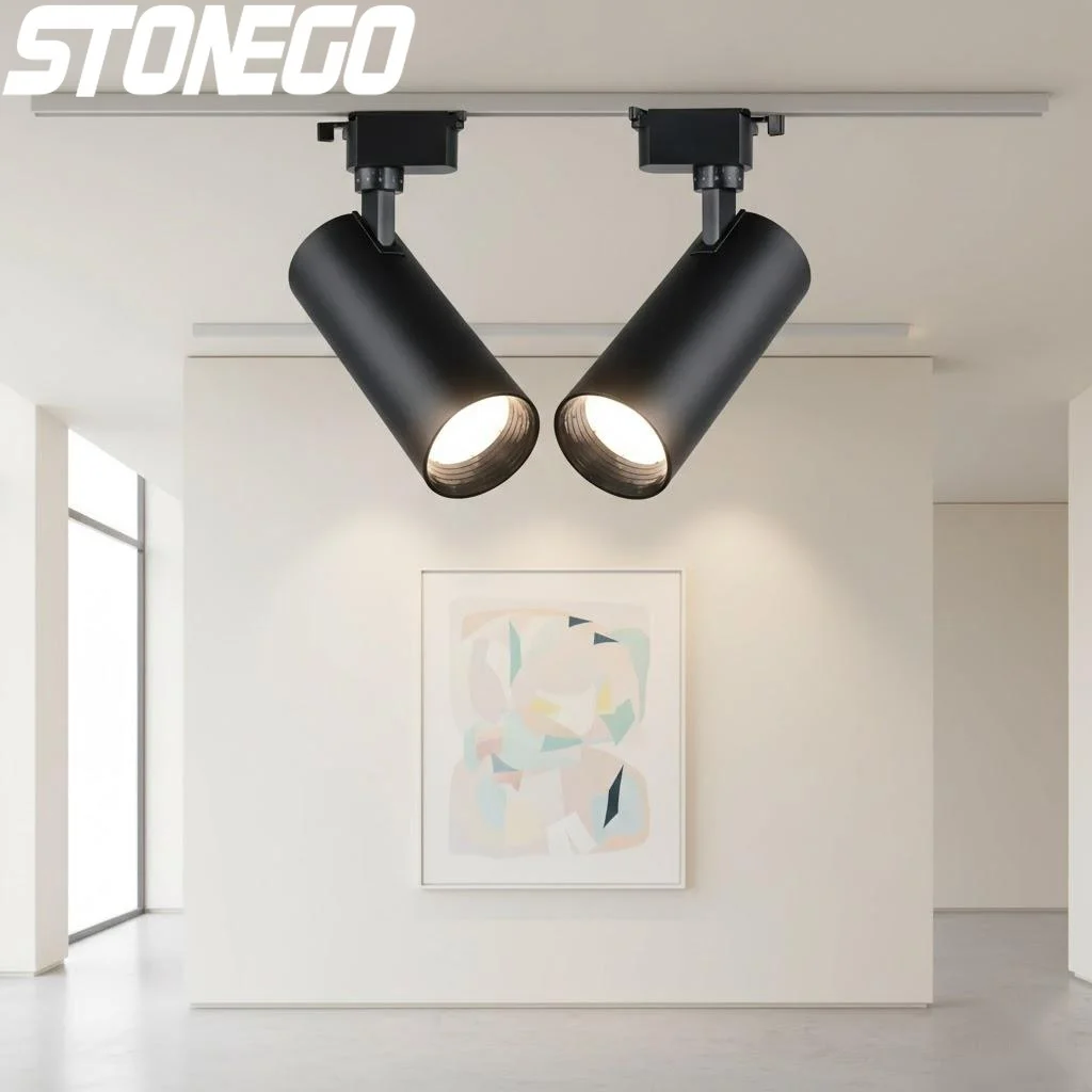 

Super Bright LED Track Spotlight for Clothing Shop Energy Saving Rail Light for Commercial Showroom COB Back Wall Light