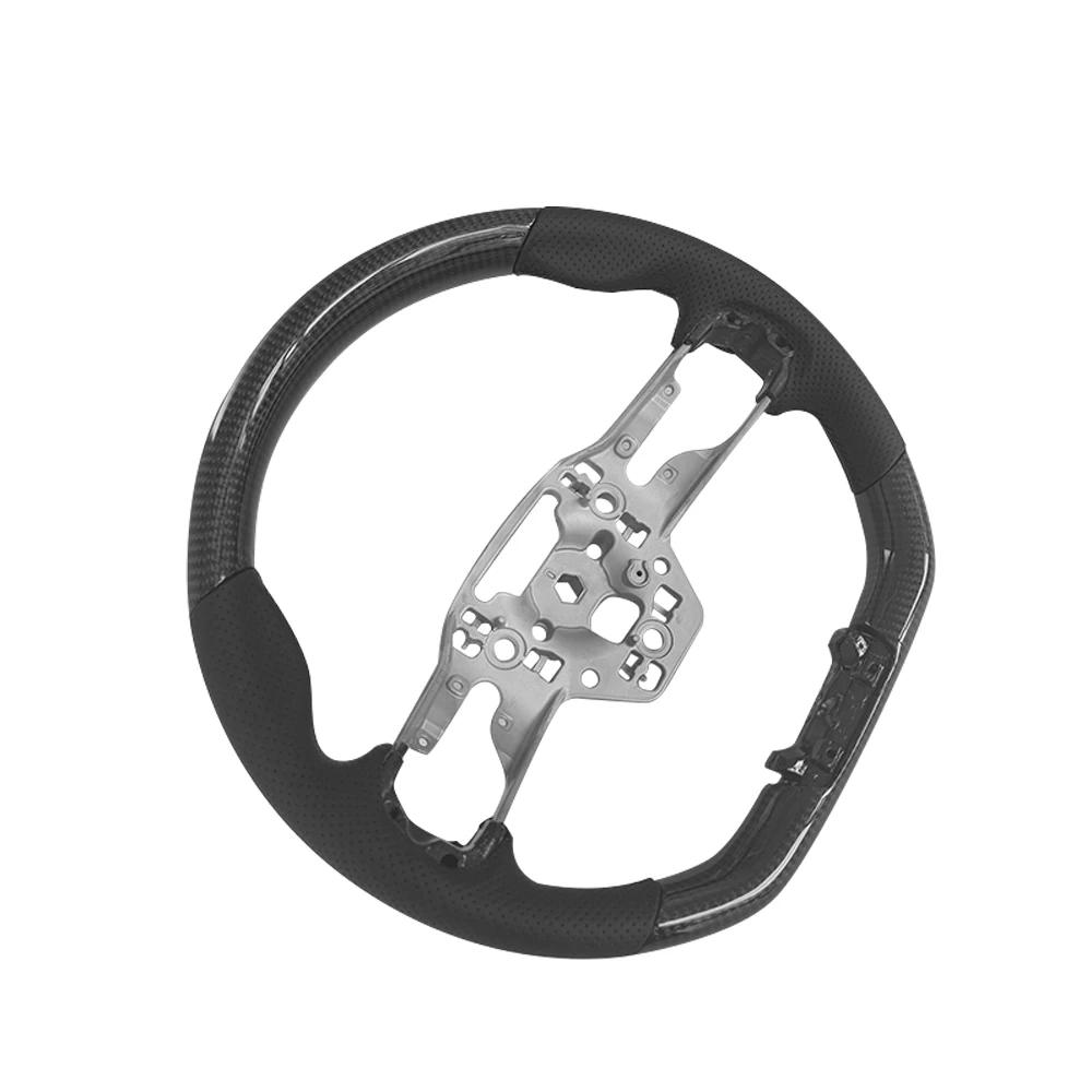 Car Accessories Real Carbon Fiber Interior Steering Wheel For Ford Mustang 2024