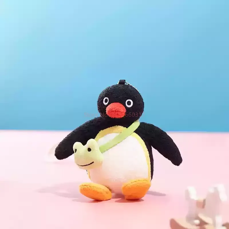 Anime Figure Doll Shanmo Pingu Love Fish Penguin Cute Backpack Pendant Robby Student Girl Doll Pendant Gift For Kids Toys