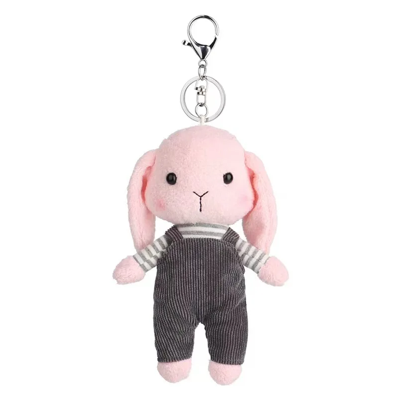 Kate Rabbit Plush Keychain Kawaii Animals Toy Pendant Car Keychain Cute SchoolBag Accessories Boy Girl Couple Plushie Keyring