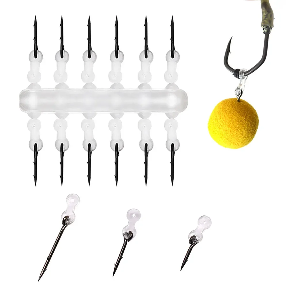 10 قطعة الطعم المعدني سبايك الكارب الطعم سبايك ستينغ Boilies دبوس مع توقف واضح المطاط الذرة روني الشعر تلاعب الصيد اكسسوارات #2