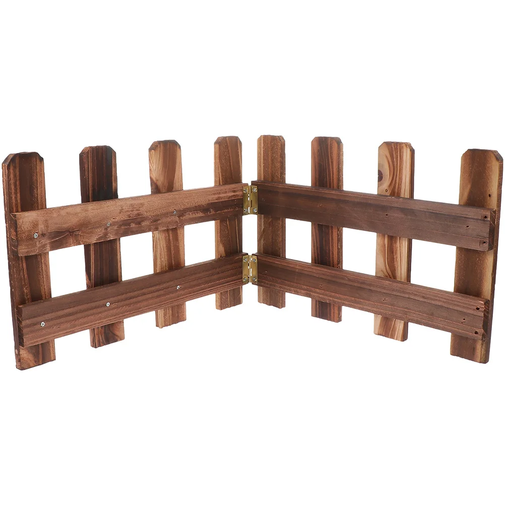

DIY Wooden Landscape Fence for Garden Flower Beds Rustic Decorative Outdoor Yard Border Fencing Natural Wood Garden Edging Panel