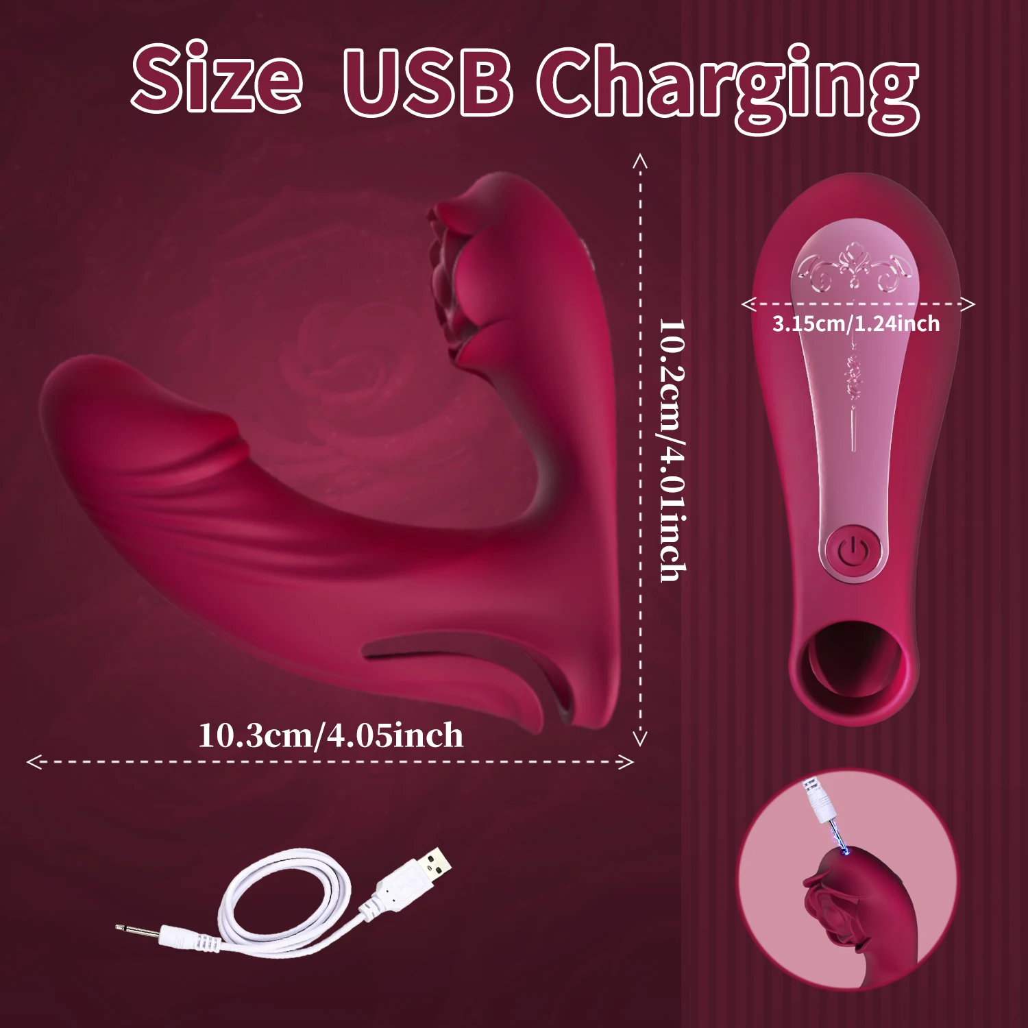 APP Remote Finger Vibrator 9 Vibration + Tapping Dual Clit & G-Spot Stimulator Rechargeable Adult Sex Toy for Women & Couples 5