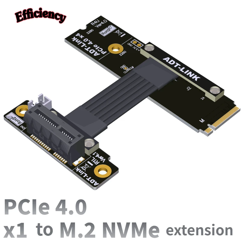 

PCIe X1 Extension Adapter Cable Supports NVMe Solid-state Drive Interface PCIE 4.0x1 Full Speed ADT