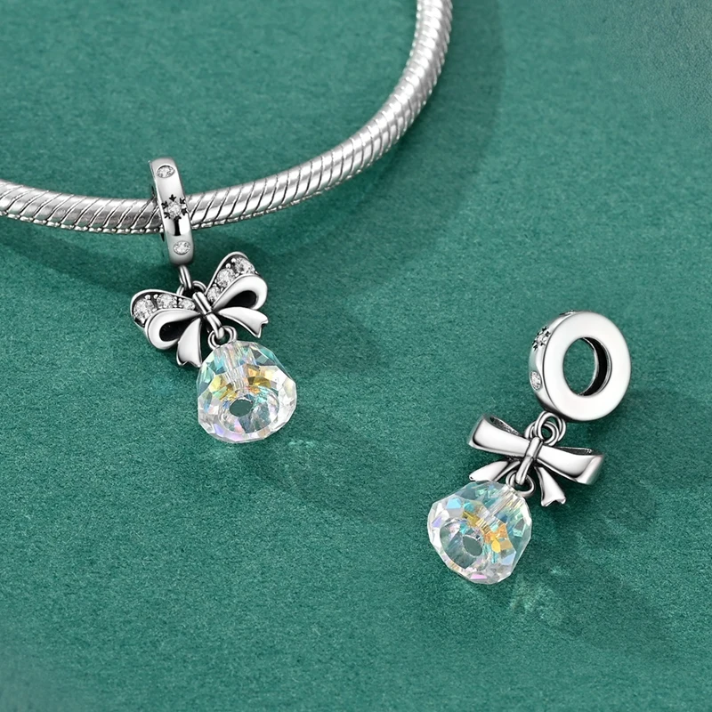 925 Sterling Silber Charm Weihnachtsmann Rentier Schneemann Winter Perlenanhänger Passend für Original Armband Armreif Luxus Schmuck – Detail 32