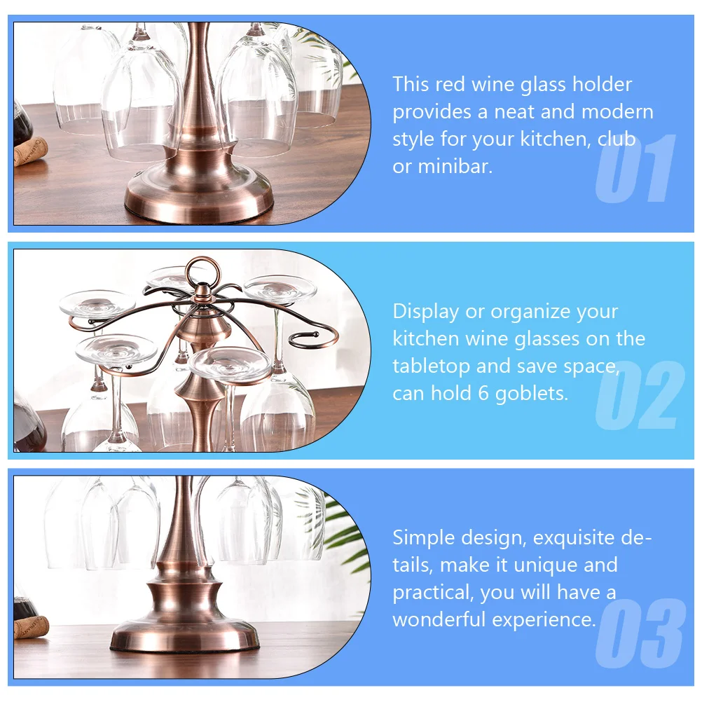 

Iron Glass Hanging Rack Air Dry Goblet Holder Stemware Display Stand Storage Rack For Kitchen