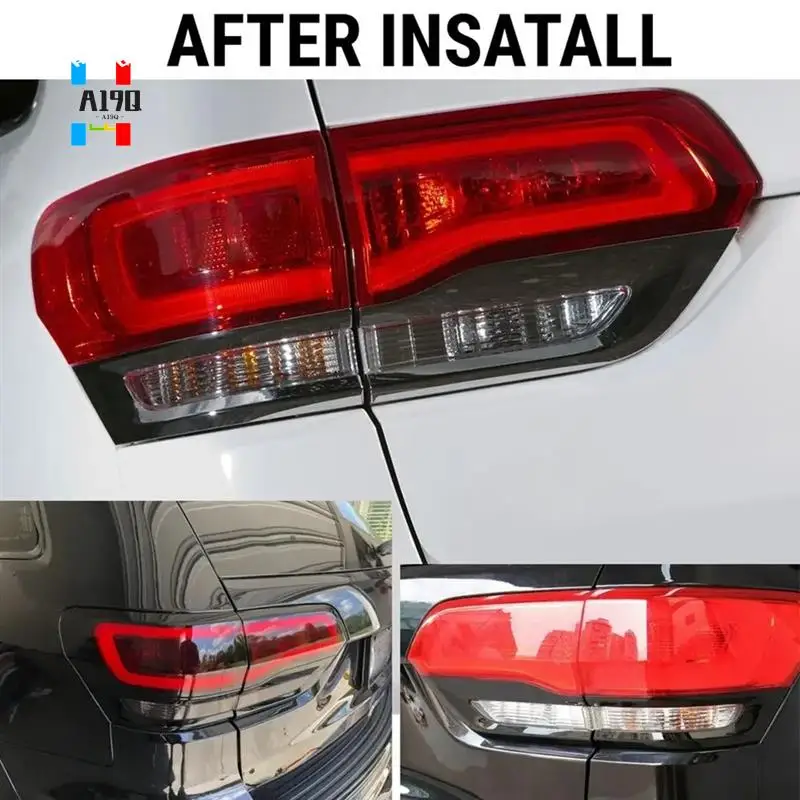 

A19Q-Rear Tail Light Lamp Cover Trim 68219812AA 68219813AA For Jeep Grand Cheroke 14-21 Taillight Trim 68220970AA 68220968AA