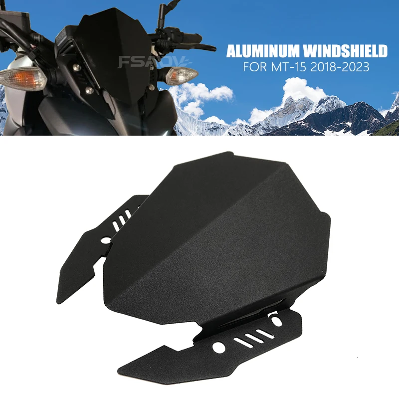 

Front Windshield Aluminum Wind Deflector Windscreen Fit For YAMAHA MT-15 MT15 mt15 2018 2019 2020 2021 2022 2023 Motorcycle