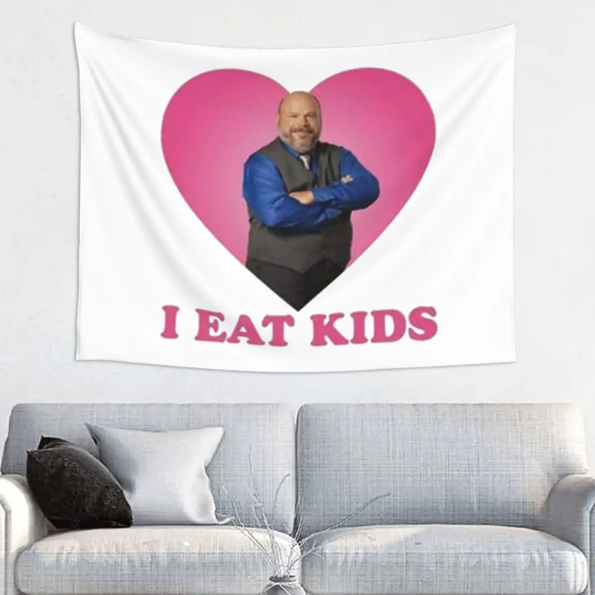 I Eat Kids Bertram Tapestry Hippie Polyester Wall Hanging Room Decor Background Cloth Retro Tapestries