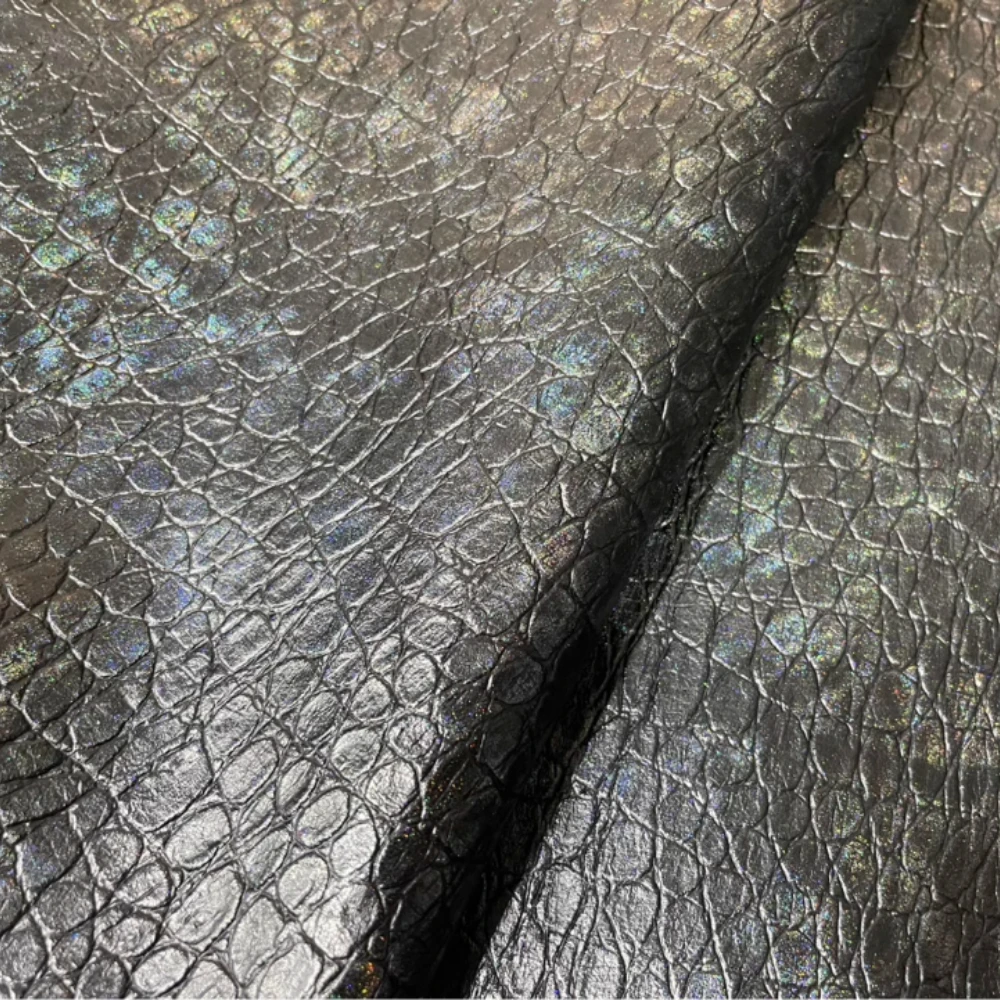 Italian Crocodile Pattern Calf Skin Fluorescent Effect Average8ft/Sheet