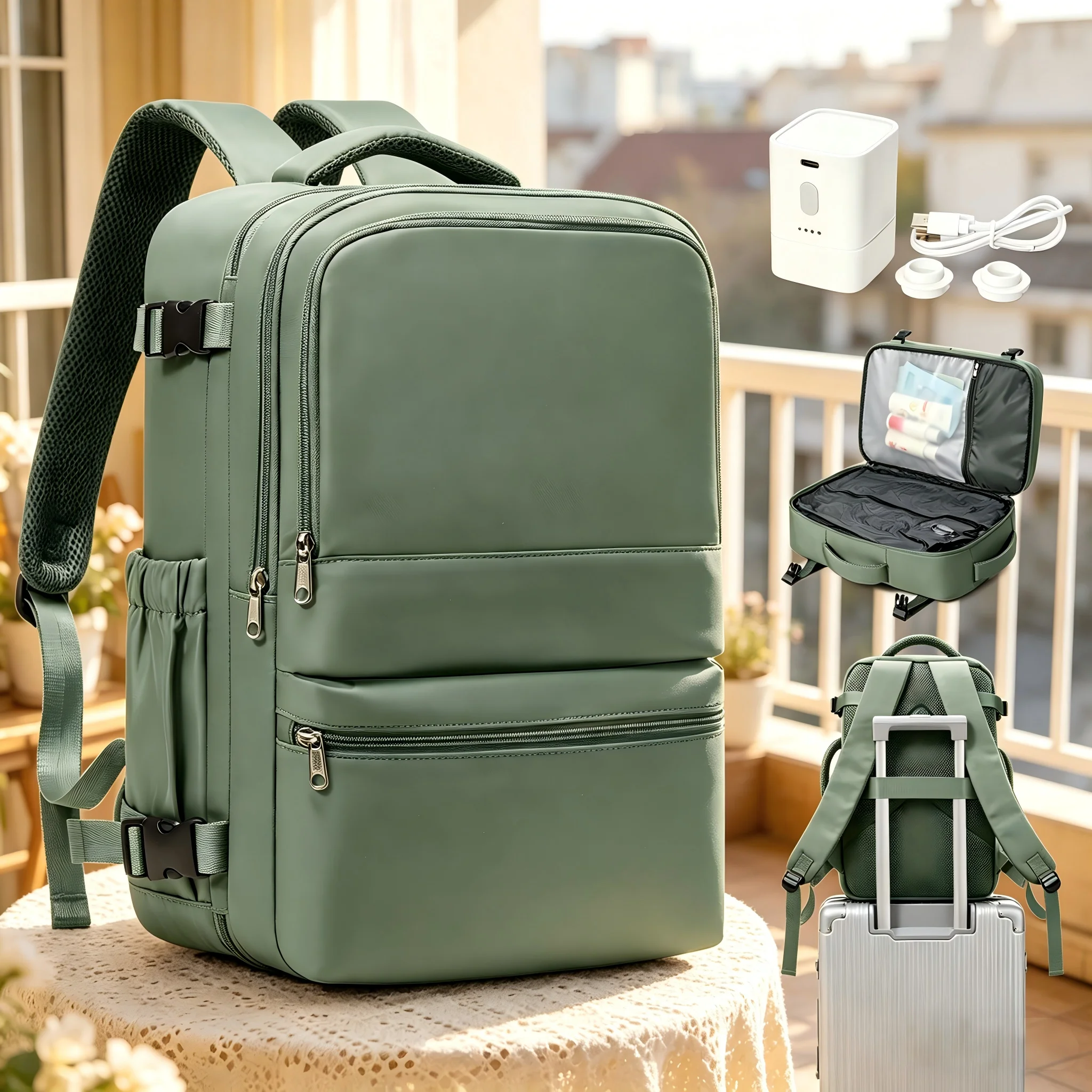 

Ryanair 40x30x20 Bag, Vacuum Compression Travel Backpack, Carry on Luggage Bag Laptop bag, Work Backpack, Backpack for Women Men