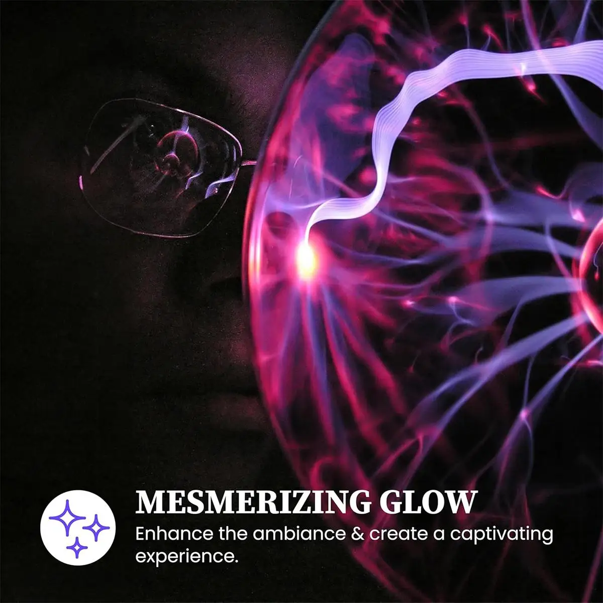 مصباح البلازما EU Plug Light Touch الكهربائية USB الكرة الكبيرة 5 بوصة الكرة الأرضية الساكنة الحساسة البرق السحرية تعمل بالبطارية الحمراء ليلة