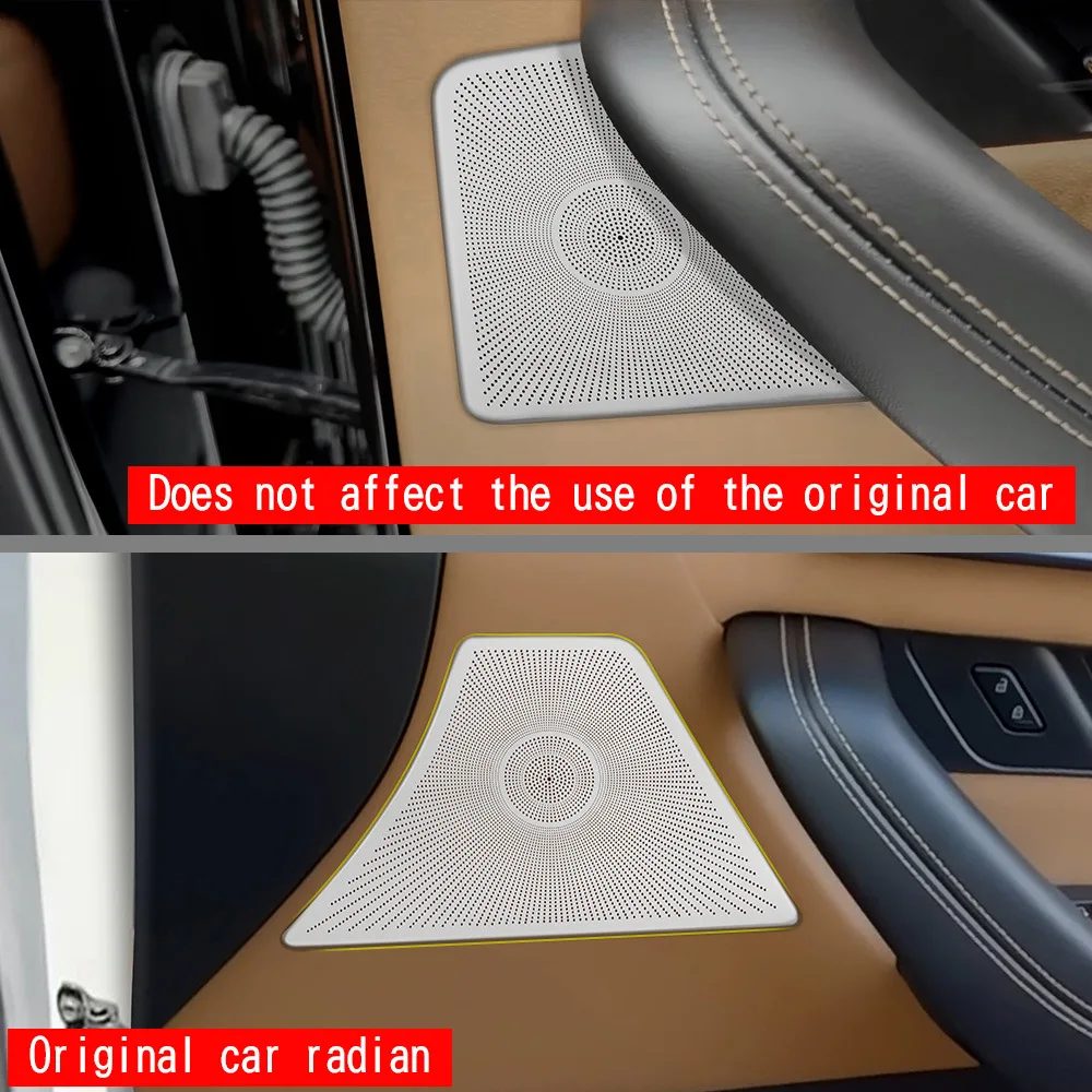 For Mazda CX60 CX-60 2022 2023 2024 Stainless Steel Four Door Audio Speaker Cover Loud Speaker Sticker Outlet Covers Trim