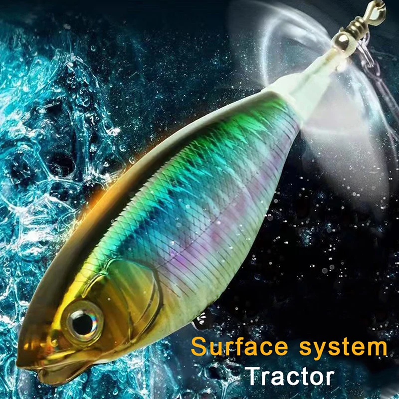 1Pcs 7.5cm 6.5g Topwater Popper Quality Whopper Plopper Wobblers Fishing Lure Hard Bait Rotating Soft Tail Fishing Tackle