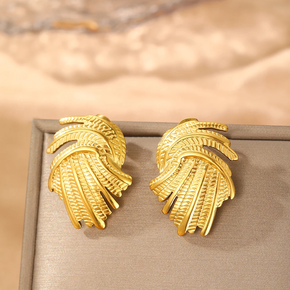 Stainless Steel Earrings Vintage New Fashion Design Geometric Alien Spiral Earrings For Women Jewelry Commuter Party Pairing