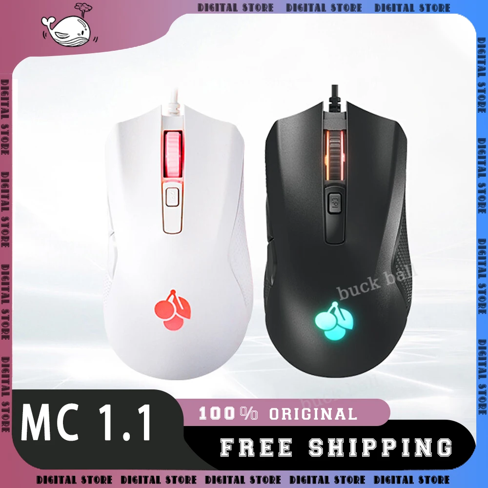 

CHERRY MC 1.1 Gamer Mouse USB Wired Lightweight Mouse 6200dpi RGB Light Micro Movement Macros E-Sport Gaming Mouse Office Gifts