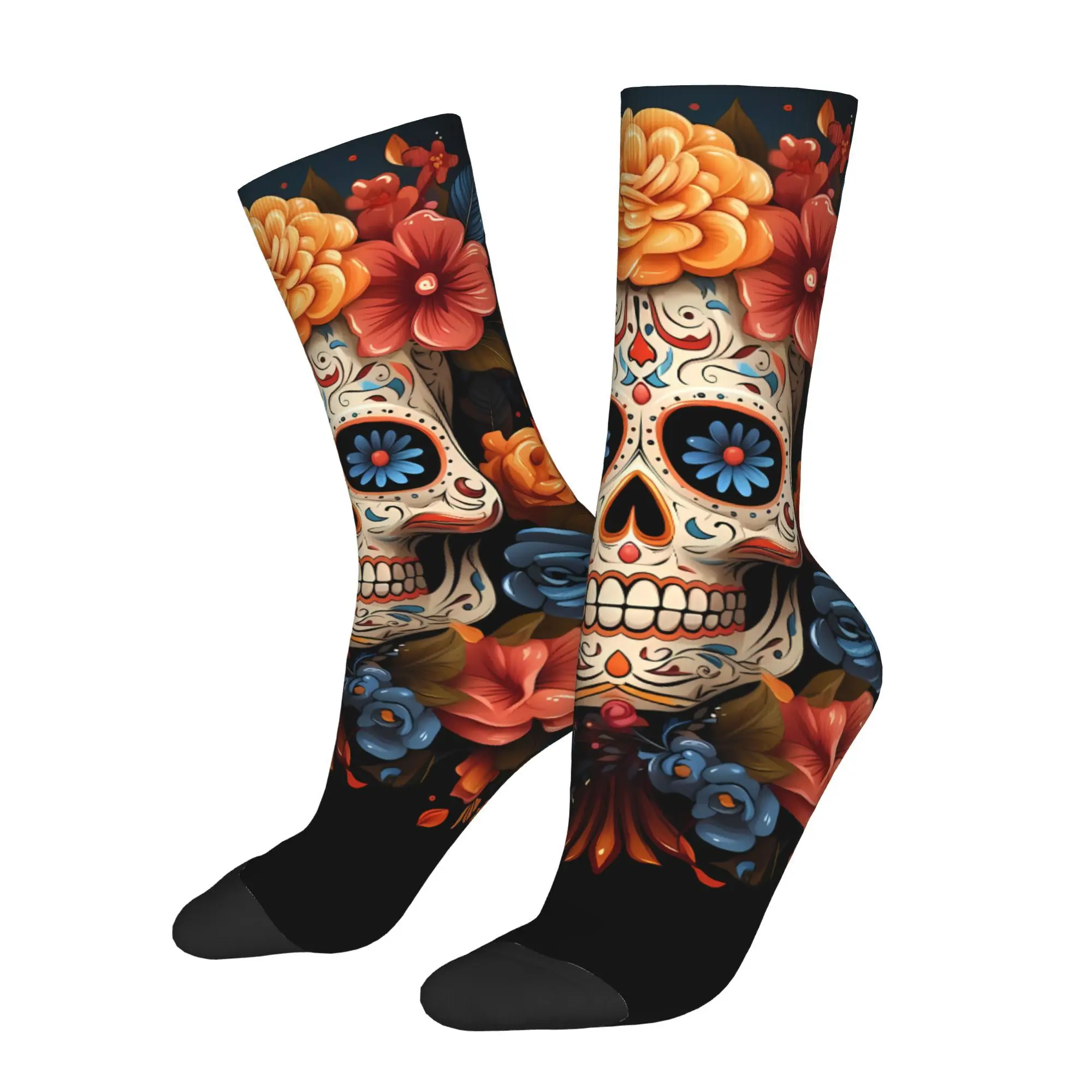 

Mexican Day of the Dead Sock Printed Man Polyester