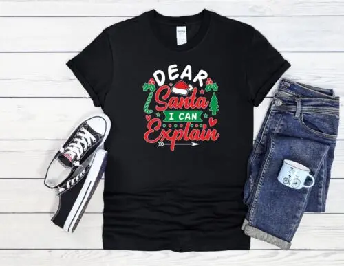 Dear Santa I Explain Men Women Jute Bag Unisex Hoodie Baseball T Shirt Top 3524