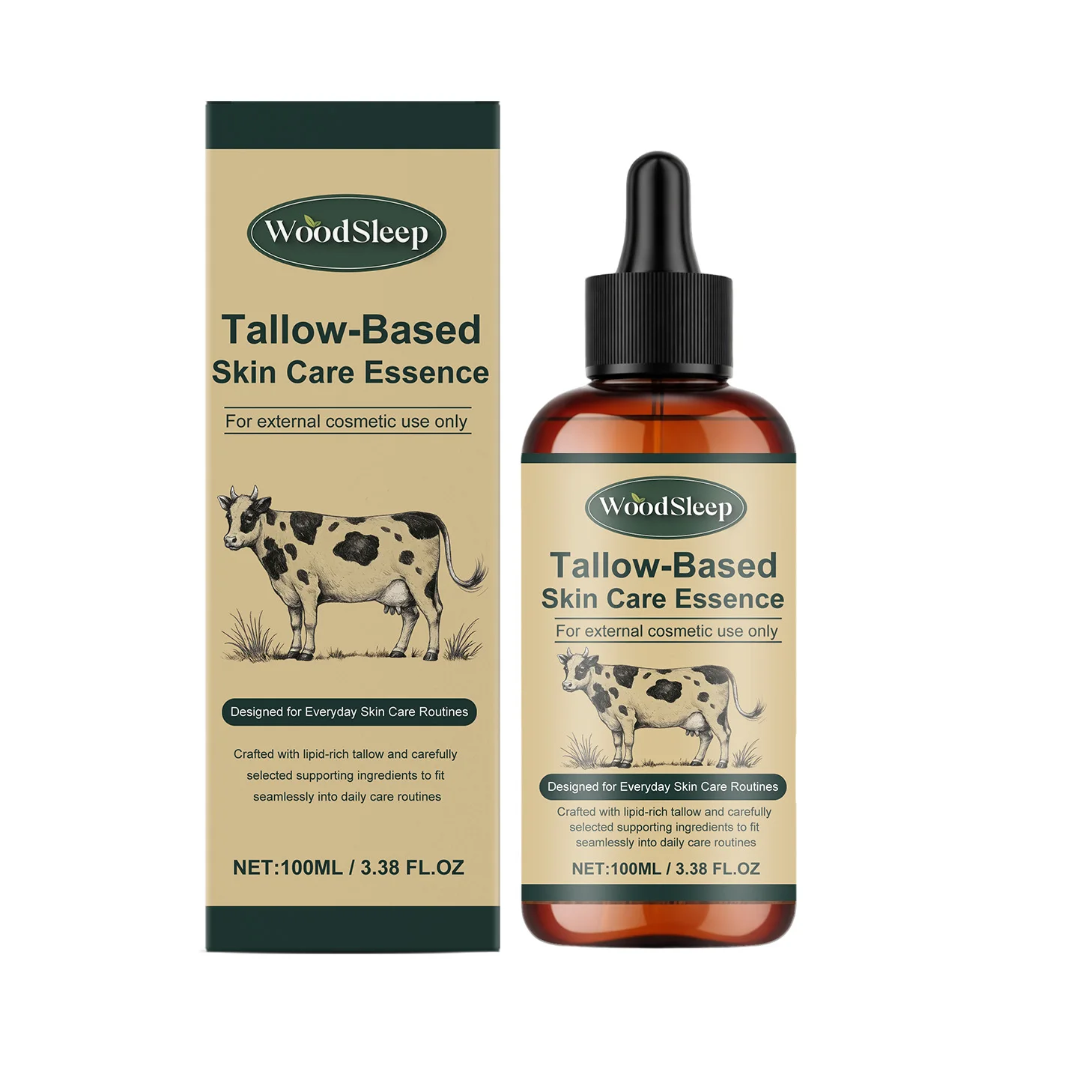 Beef Tallow Serum Anti-Aging Tighten Loose Skin Reduce Fine Lines Gentle Soft Smoothing Deep Hydration Wrinkle Removal Essence
