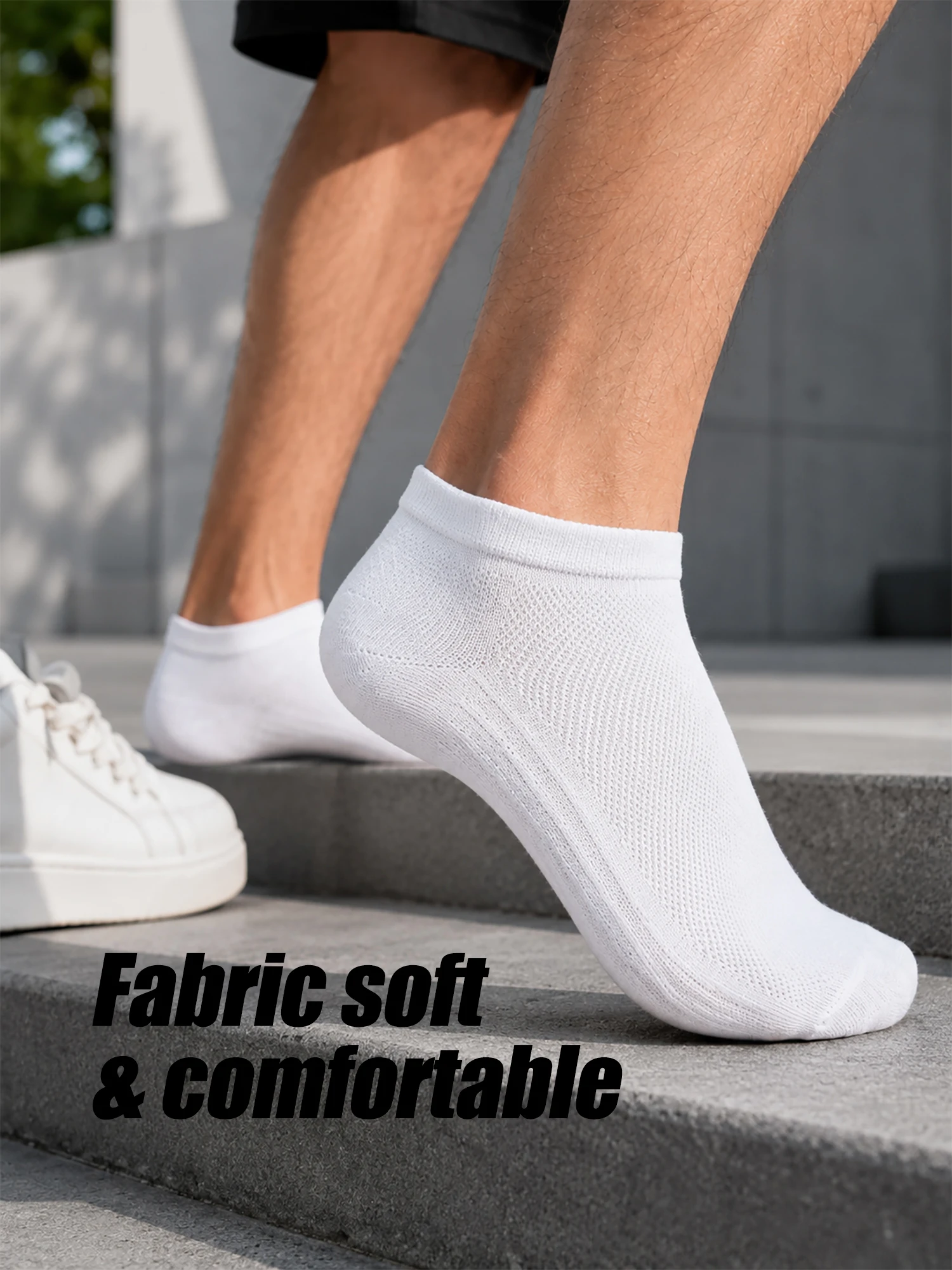 1/3/6 Pasang Kaus Kaki Pria Hitam Putih Abu-abu, Bahan Katun Bernapas, Empuk, Model Pendek, Untuk Olahraga Lari, Anti Selip, Menyerap Keringat, Cocok untuk Hadiah