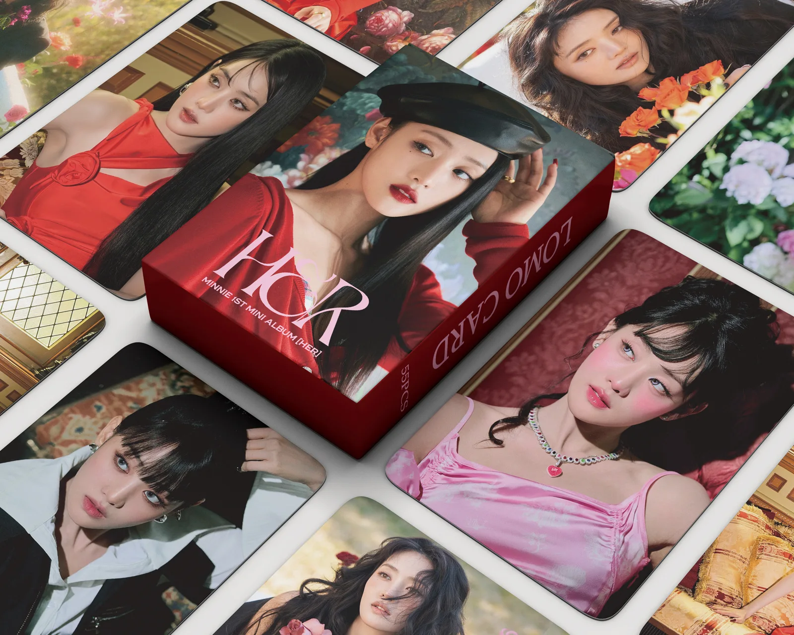 55Pcs/Set (G)I-DLE Idol Minnie New Album HER Photocards MiYeon SoYeon YuQi ShuHua HD Printed Postcards Lomo Cards Fans Gifts