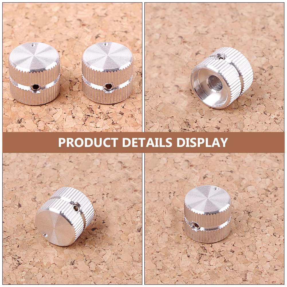 

2Pcs Round Screw Eye Knobs for Electric Guitar Volume Tone Control Accessories Durable Practical Tone Control Knob
